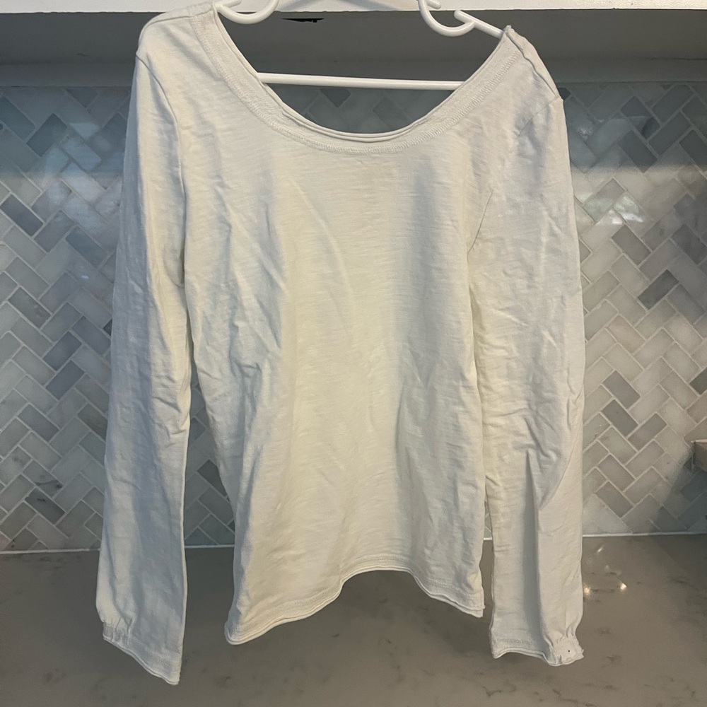 Girls White Matilda Jane Long-Sleeve Top
